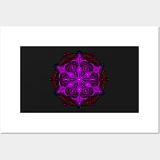 Spaceborne Orchid Snowflake Posters and Art